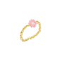Biba ring Roze/wit