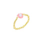 Biba ring Roze/wit