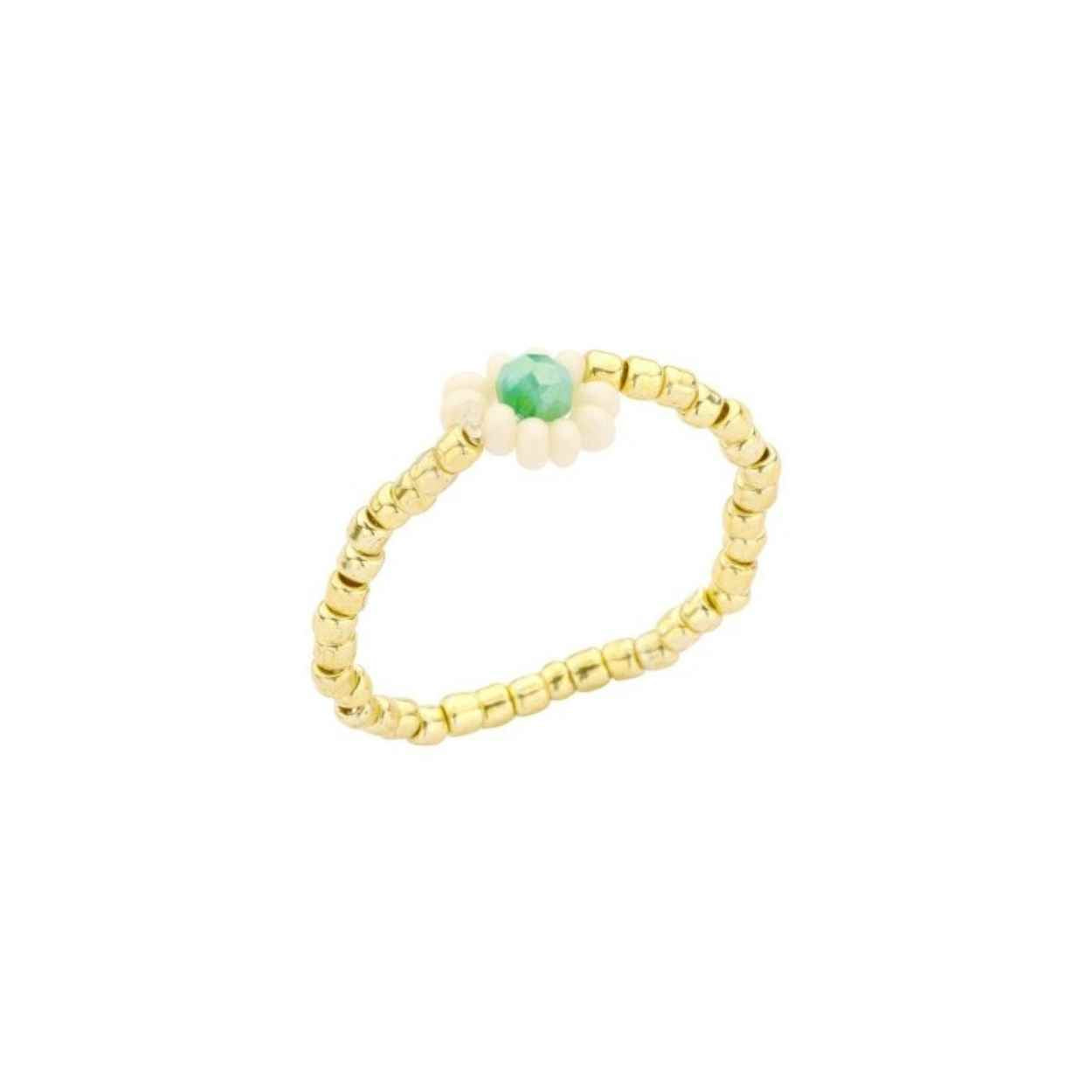 Biba ring -Groen/beige