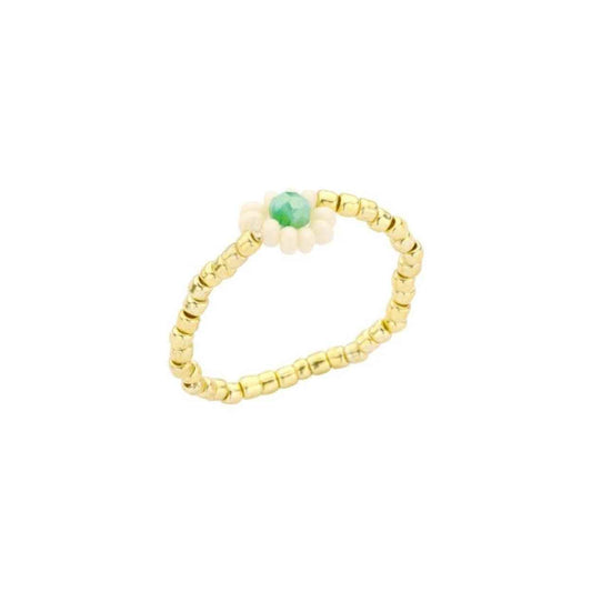 Biba ring -Groen/beige