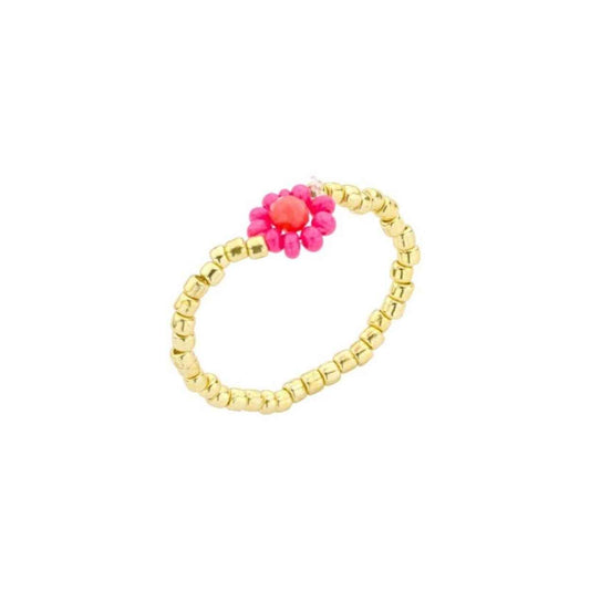 Biba ring -diep roze