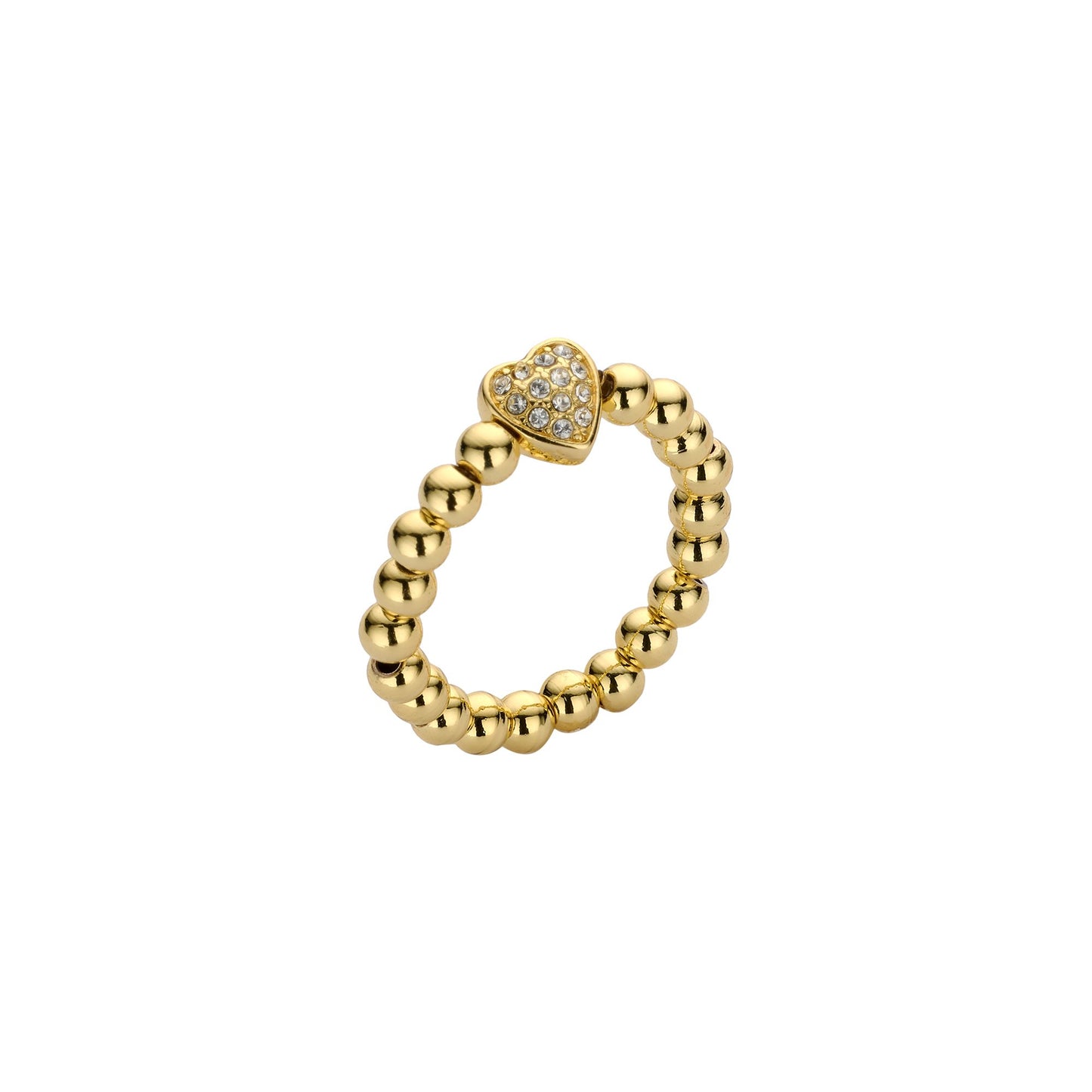 Biba elastische armband met glaskralen Wit - Karla's