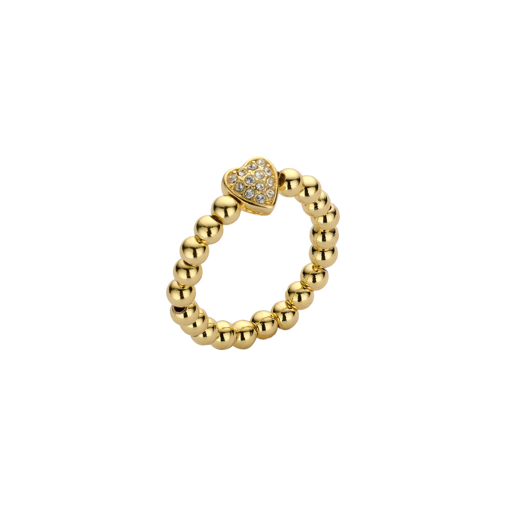 Biba elastische armband met glaskralen Wit - Karla's