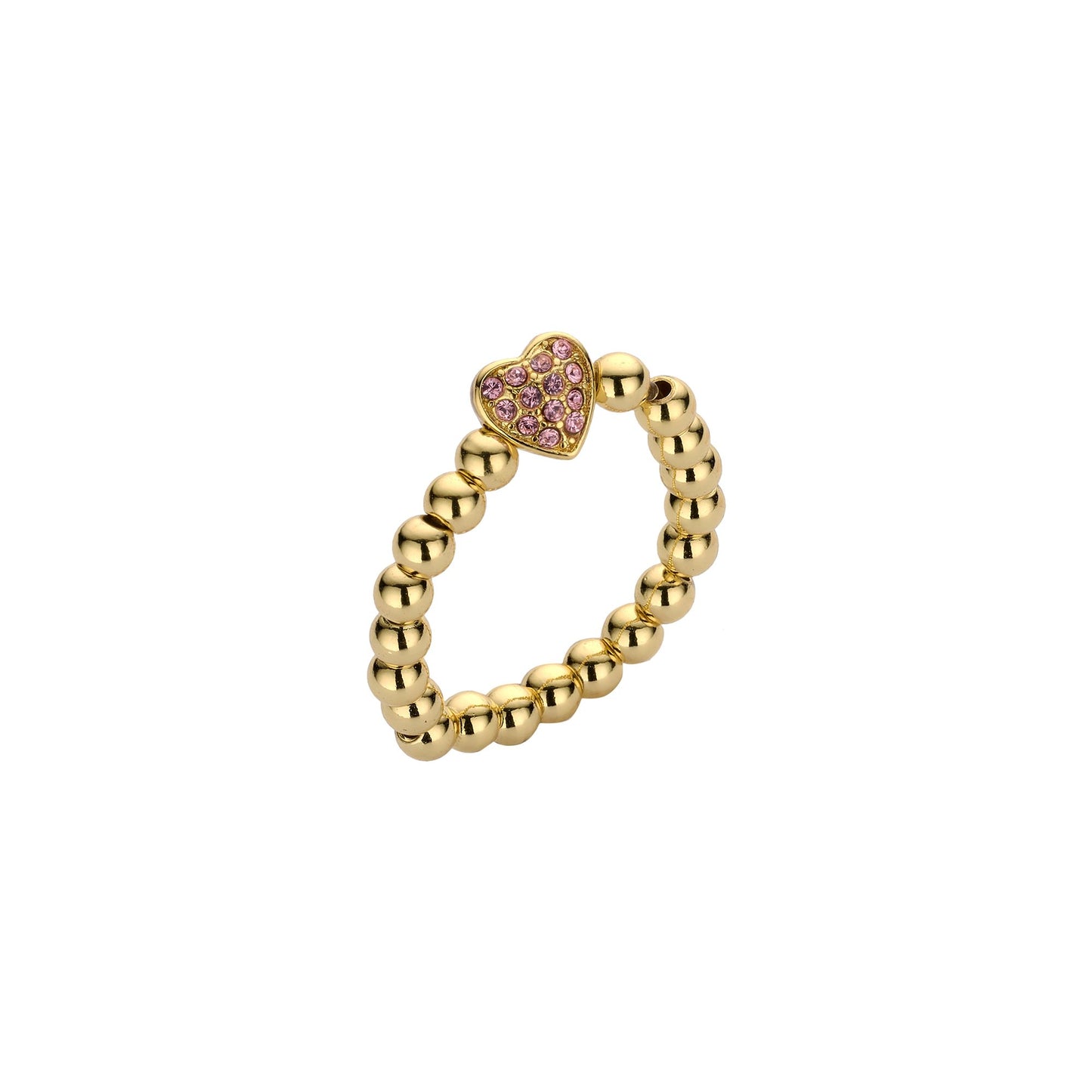 Biba elastische armband met glaskralen Roze - Karla's