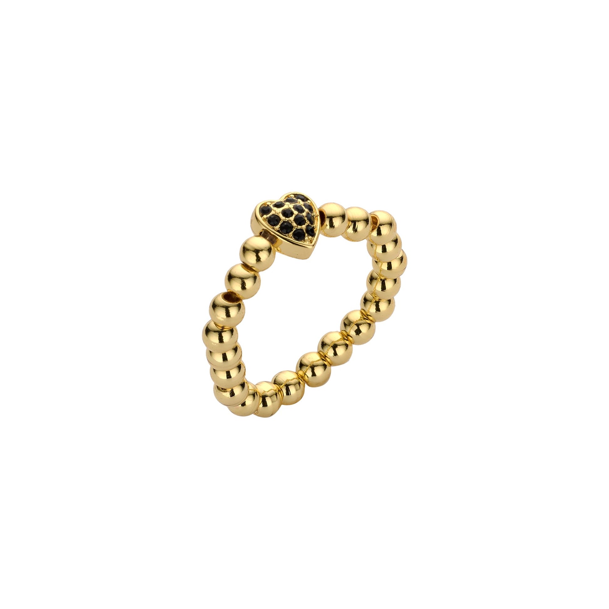 Biba elastische armband met glaskralen Zwart – 7376MIX06 - Karla's Gifts & Living
