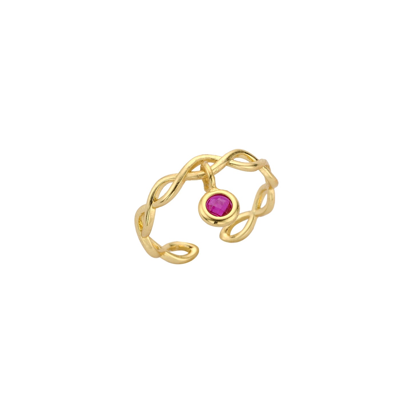 Biba verstelbare ring Roze - Karla's