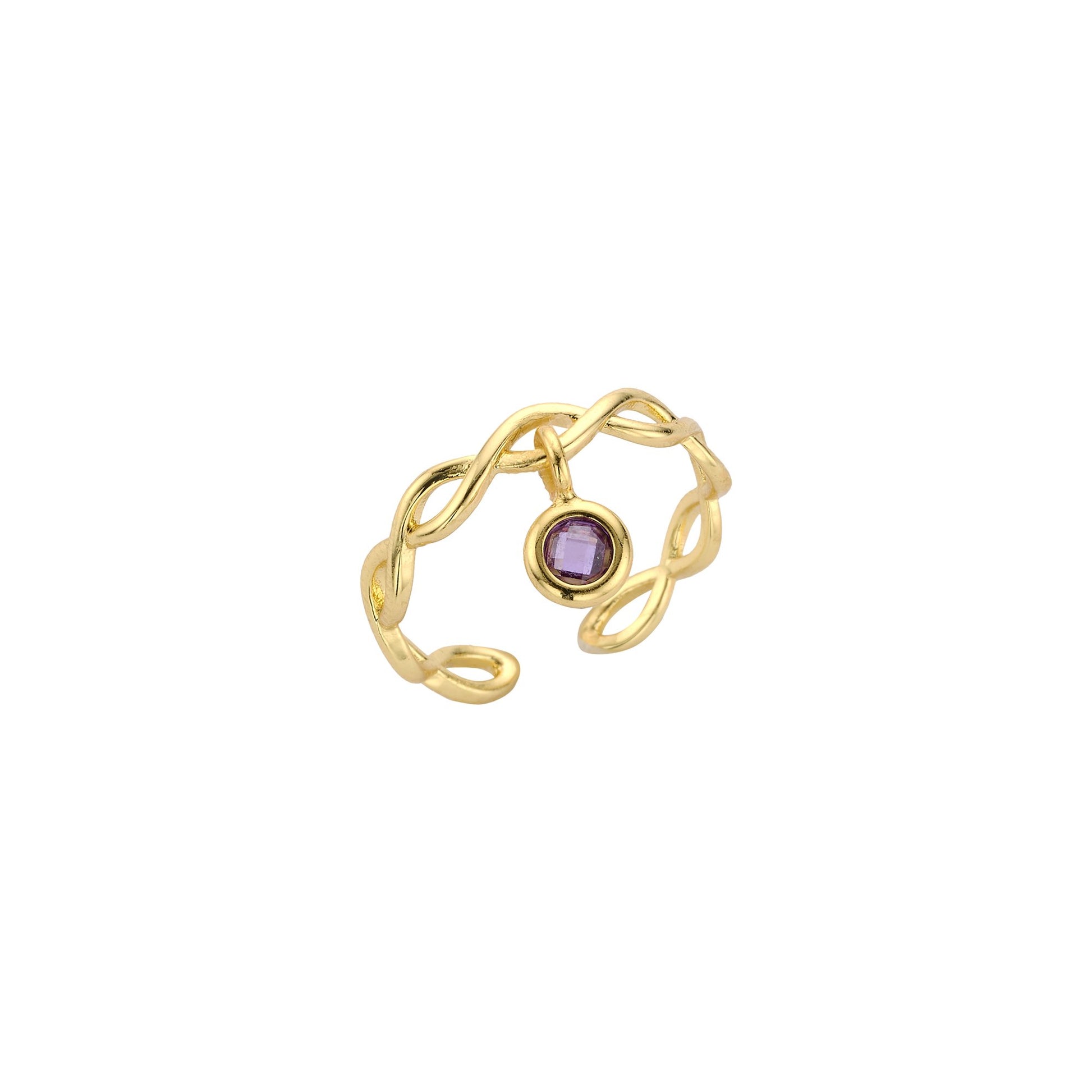 Biba verstelbare ring Paars – 7386MIX02 - Karla's Gifts & Living