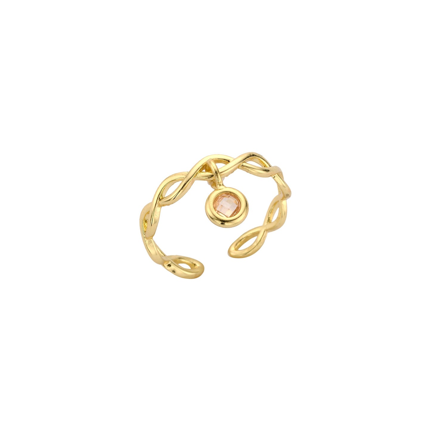 Biba verstelbare ring Beige - Karla's