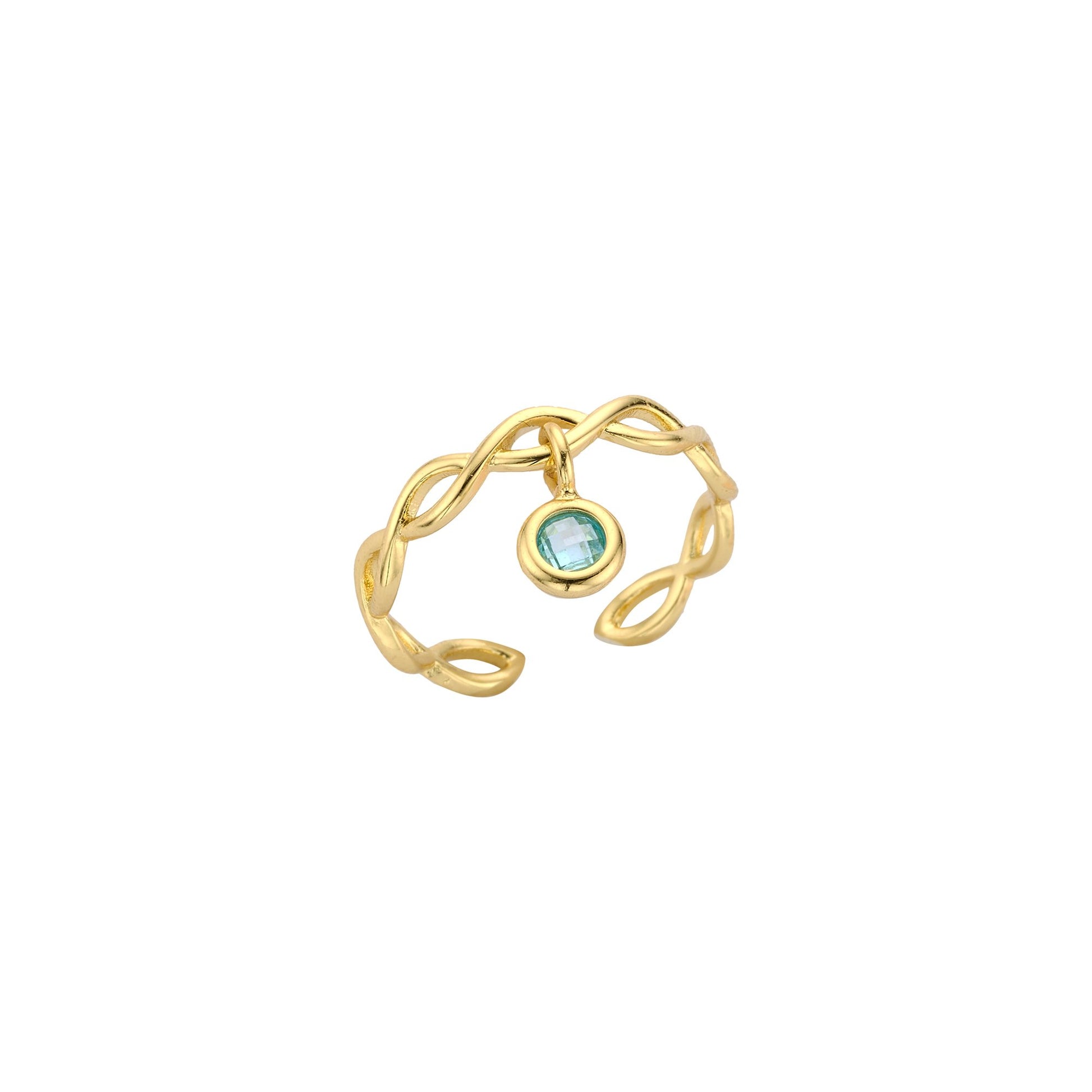 Biba verstelbare ring Blauw - Karla's