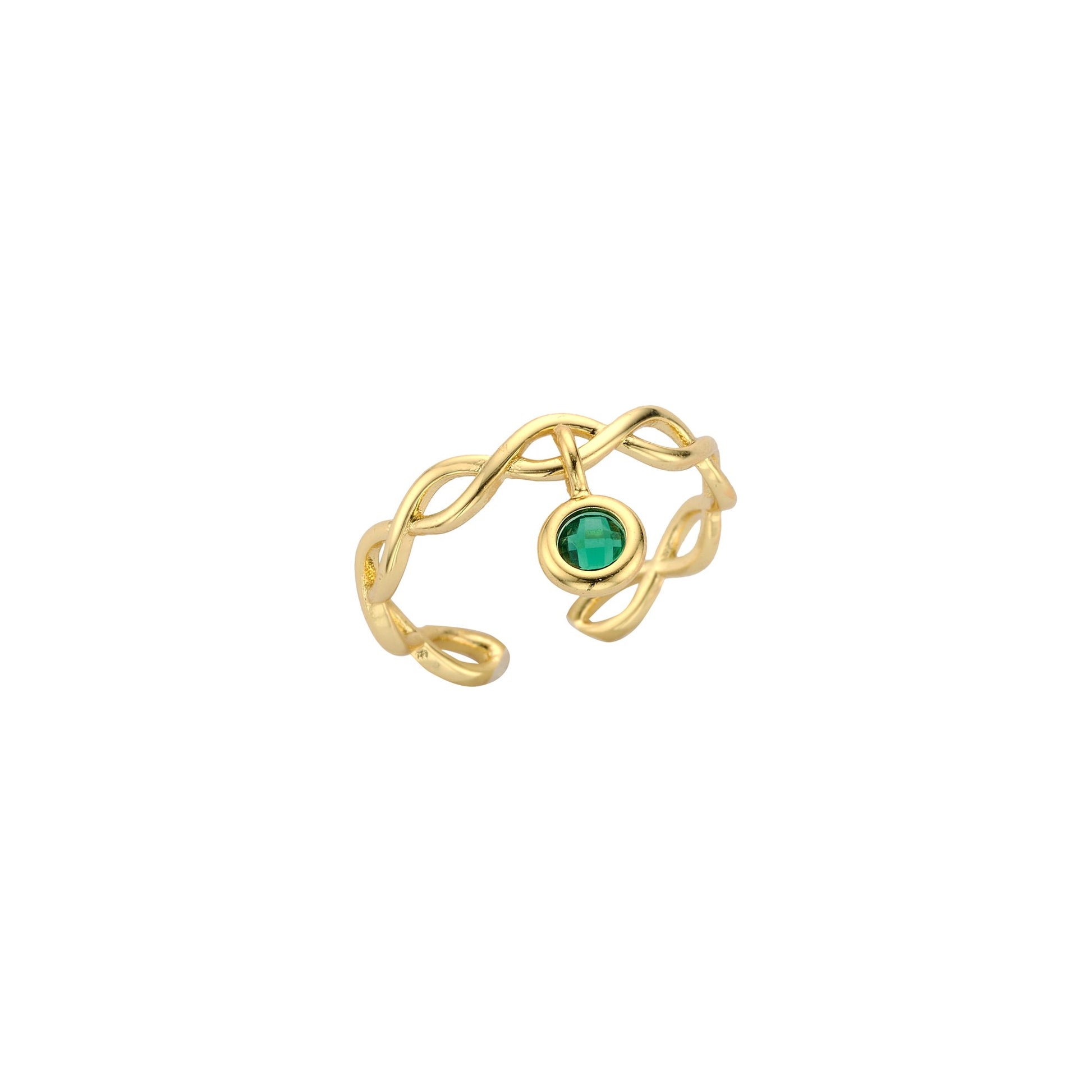 Biba verstelbare ring Groen - Karla's