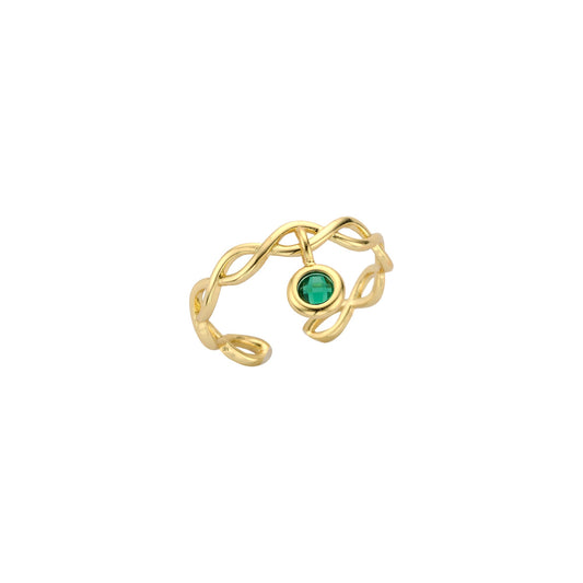 Biba verstelbare ring Groen - Karla's