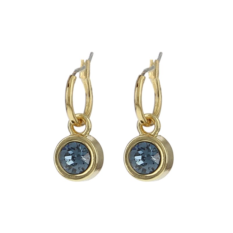Biba creolen Blauw 12 mm (80313DENIM) van Biba