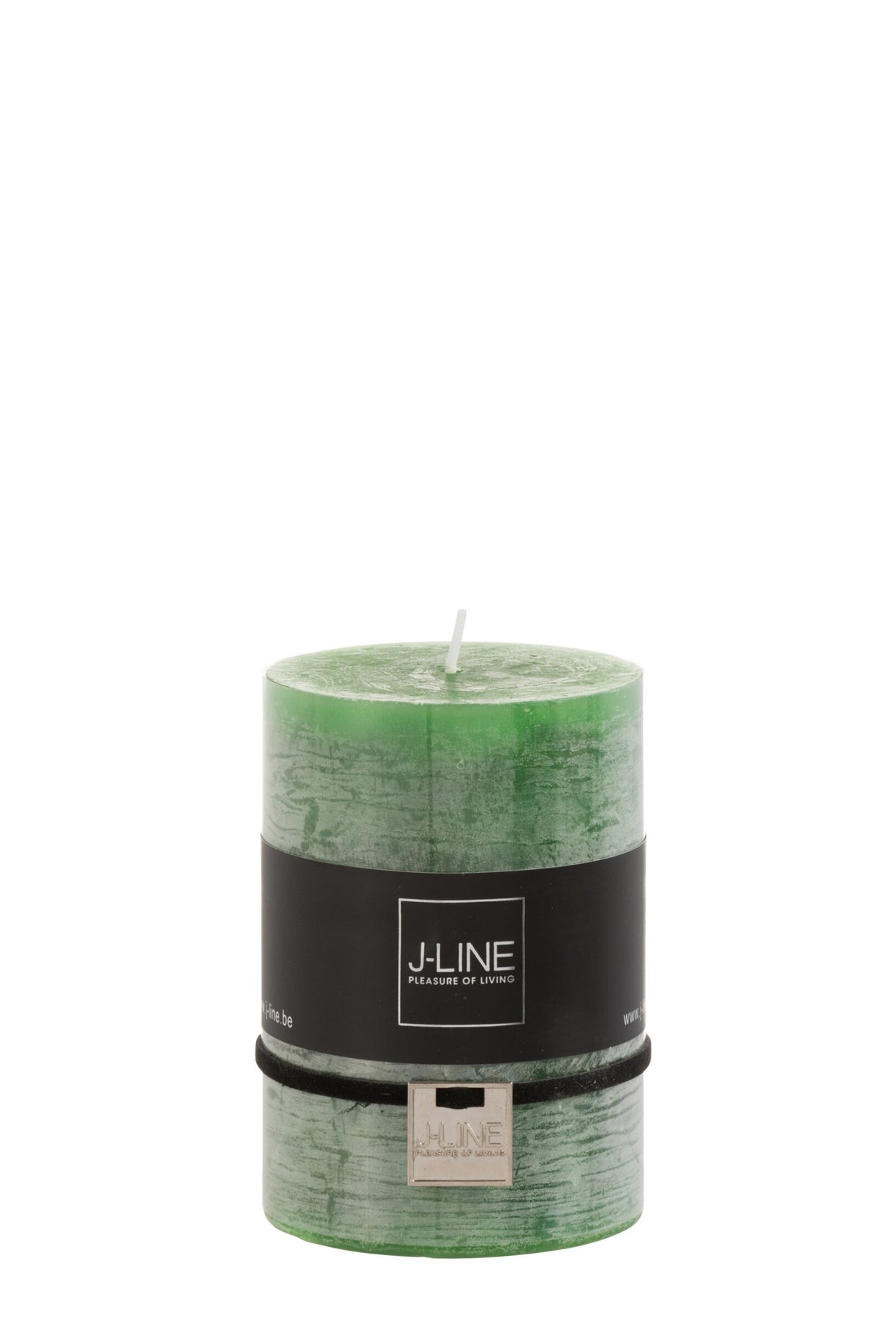 J-Line Cilinderkaars lichtgroen – 7 × 10 cm