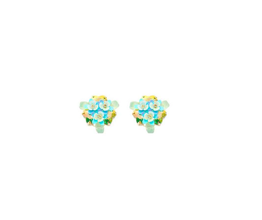 Biba Oorbel biba Groen- Crystal en Glas