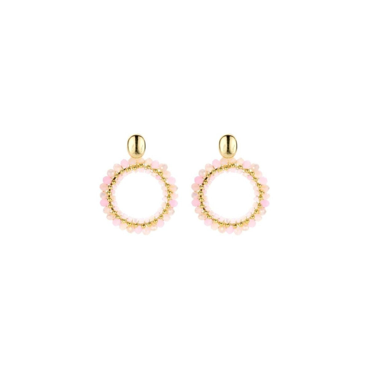 Biba oorbellen rond - Roze