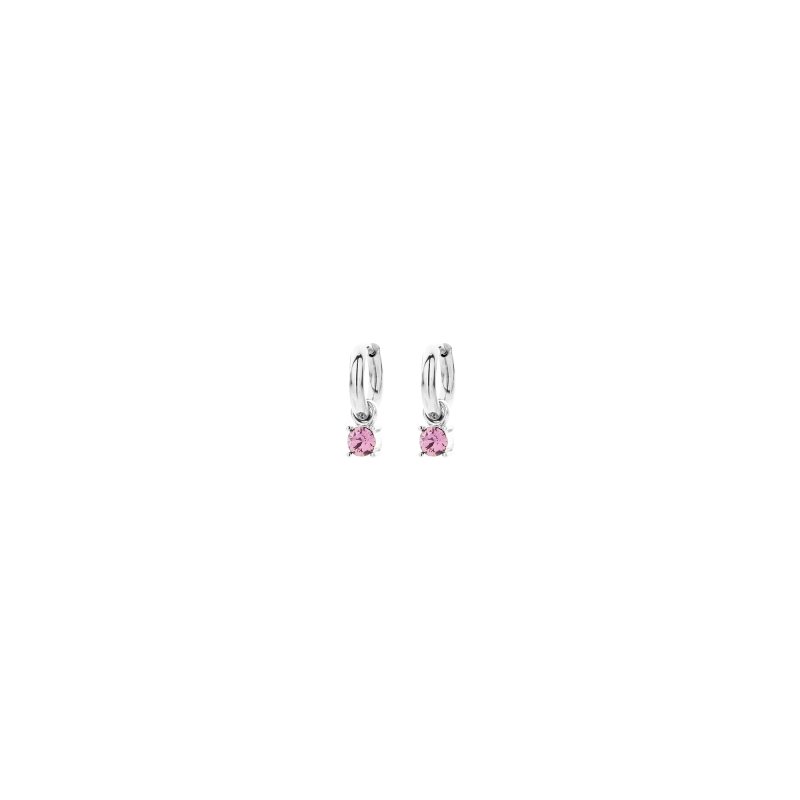 Biba Oorbellen Silver Glow Roze