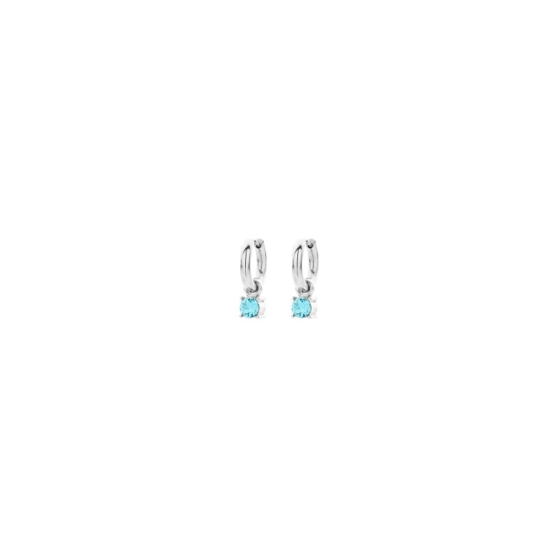 Biba Oorbellen Silver Glow Aqua
