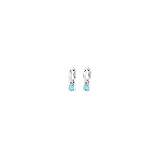 Biba Oorbellen Silver Glow Aqua