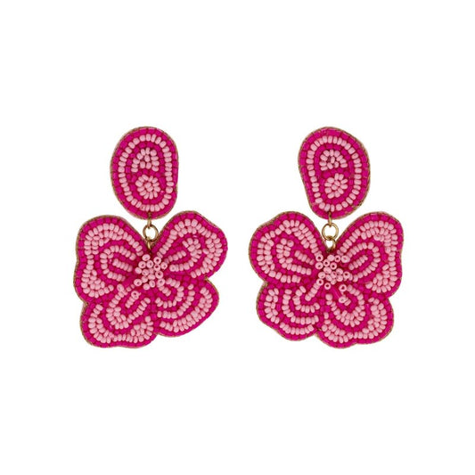 biba oorbellen festival bloem roze