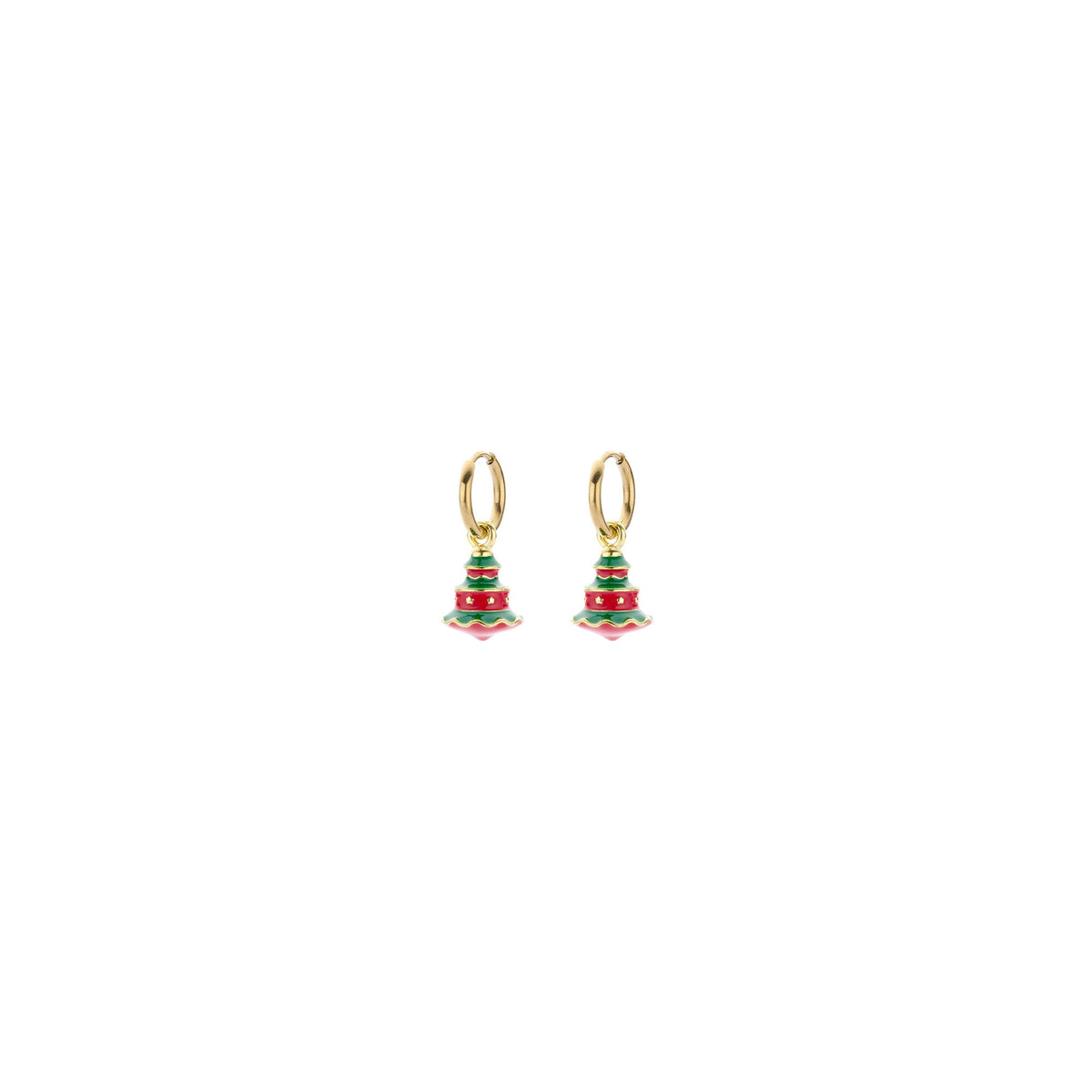 Biba oorbellen Holly Jolly X-Mas – rood – 85009MIX01