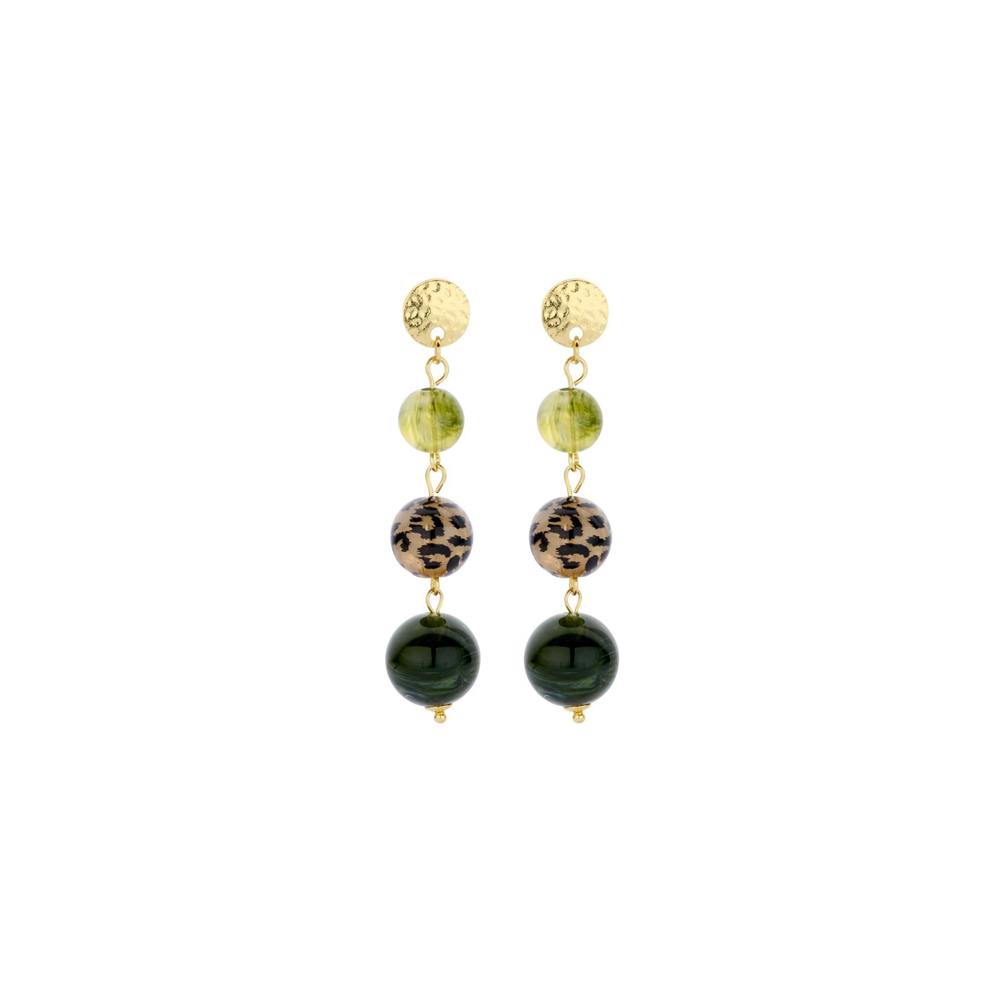 Biba oorhangers met resin Groen - Karla's