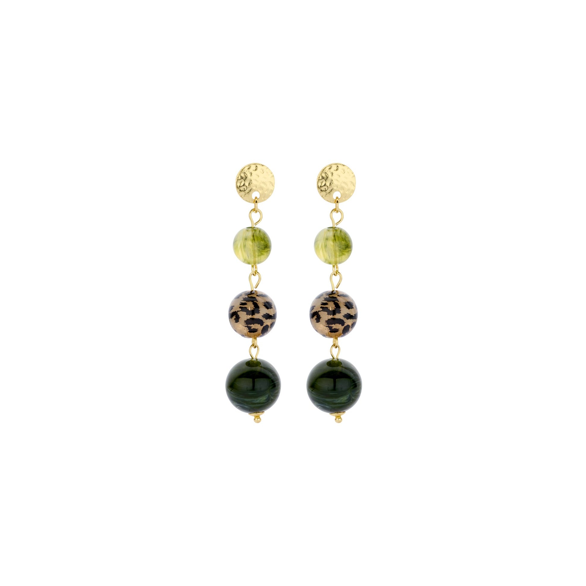 Biba oorhangers met resin Groen - Karla's