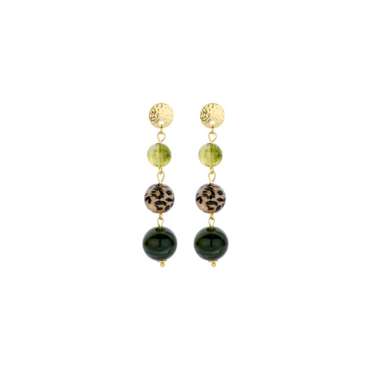 Biba oorhangers met resin Groen - Karla's