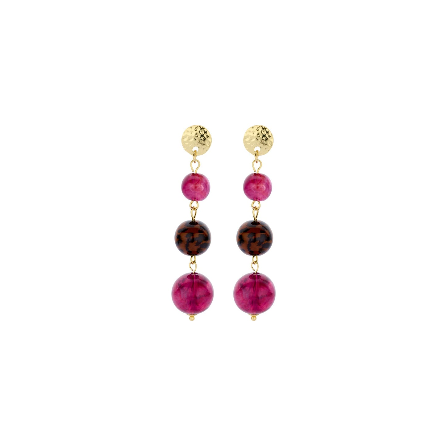 Biba oorhangers met resin Paars – 85209MIX04 - Karla's Gifts & Living