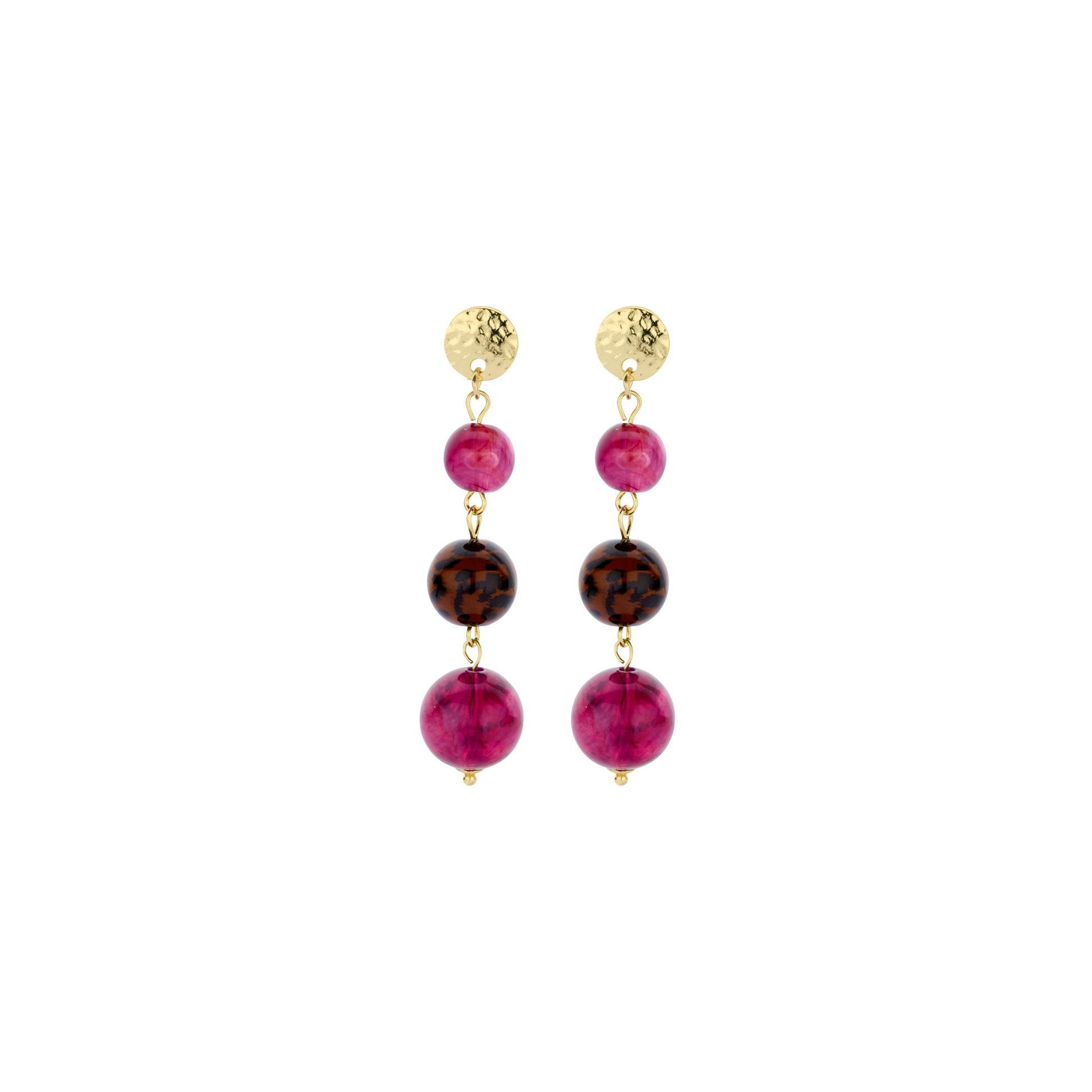 Biba oorhangers met resin Paars – 85209MIX04 - Karla's Gifts & Living