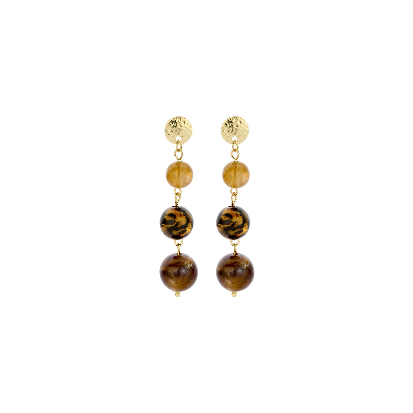 Biba oorhangers met resin Bruin - Karla's