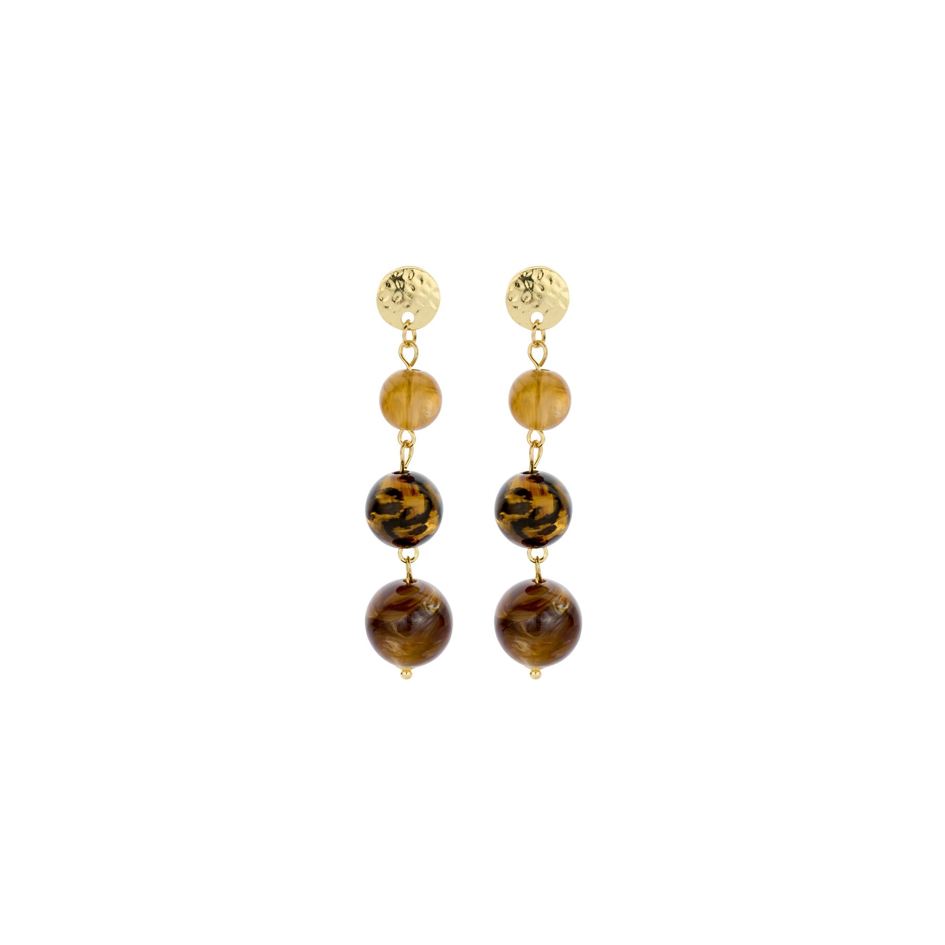 Biba oorhangers met resin Bruin - Karla's