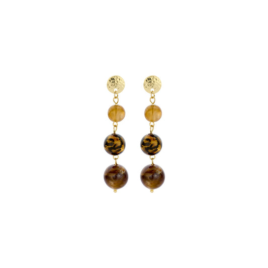 Biba oorhangers met resin Bruin - Karla's