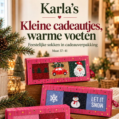 Sokken - Harten - beige-bruin-blauw