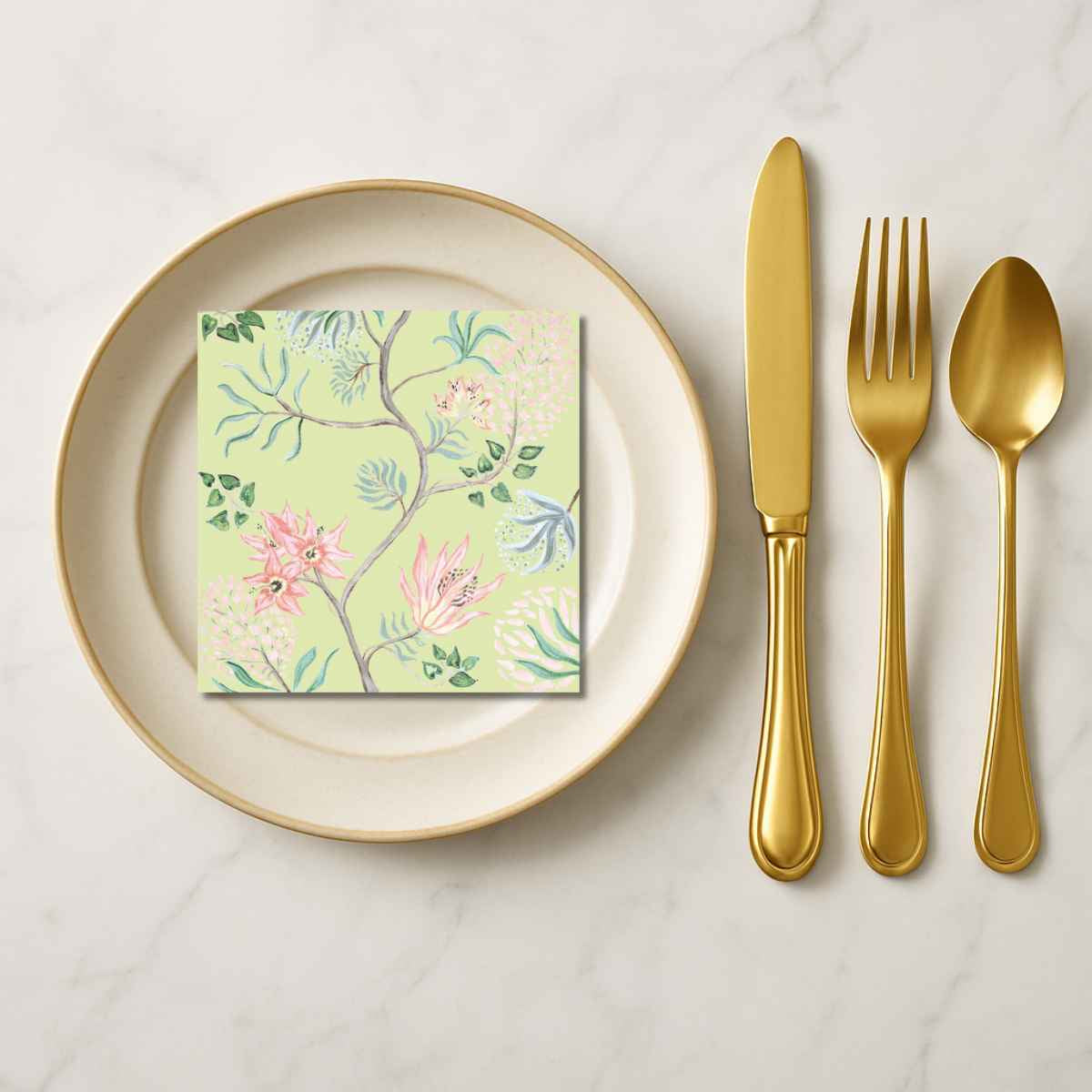 PPD - servet Fiore Verte 33 x 33 cm.