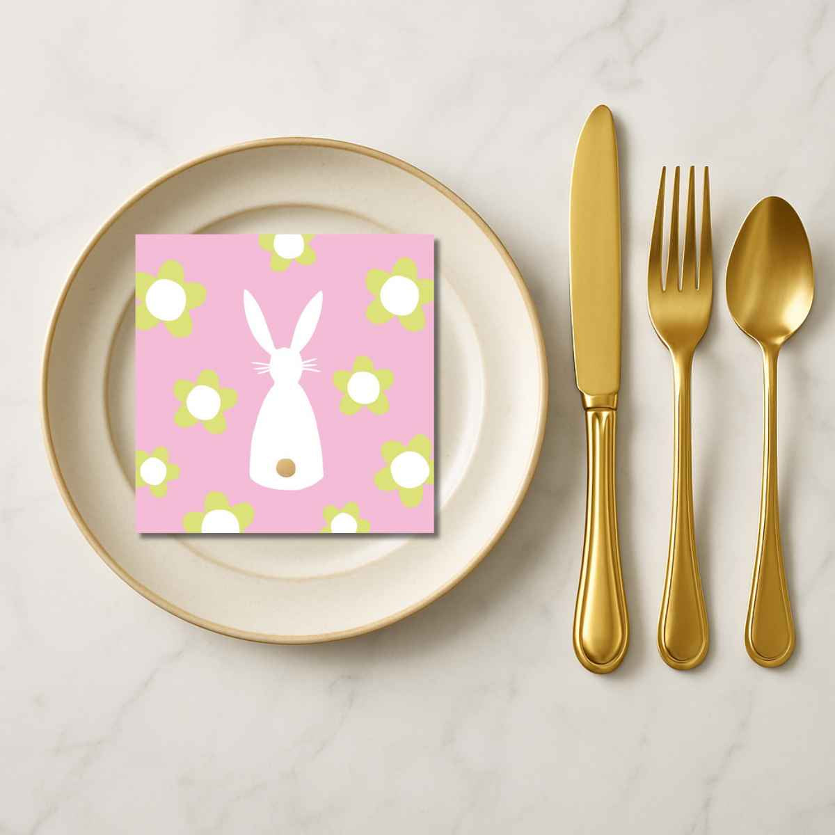 PPD servet -Flower Bunny - 33 x 33 cm.